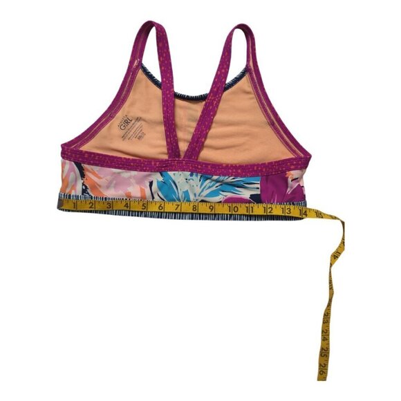 ☀️Girls Athleta Paradise Splash Bikini Top Size XXL/16 Floral - Picture 3 of 6